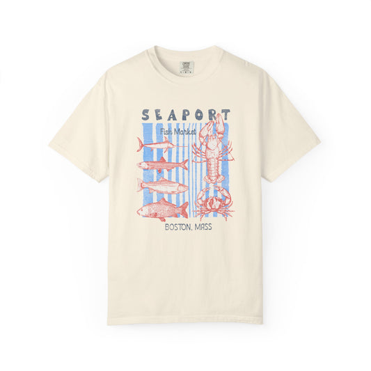 Vintage Seaport Graphic T-Shirt, 100% Ring-Spun Garment-Dyed Cotton