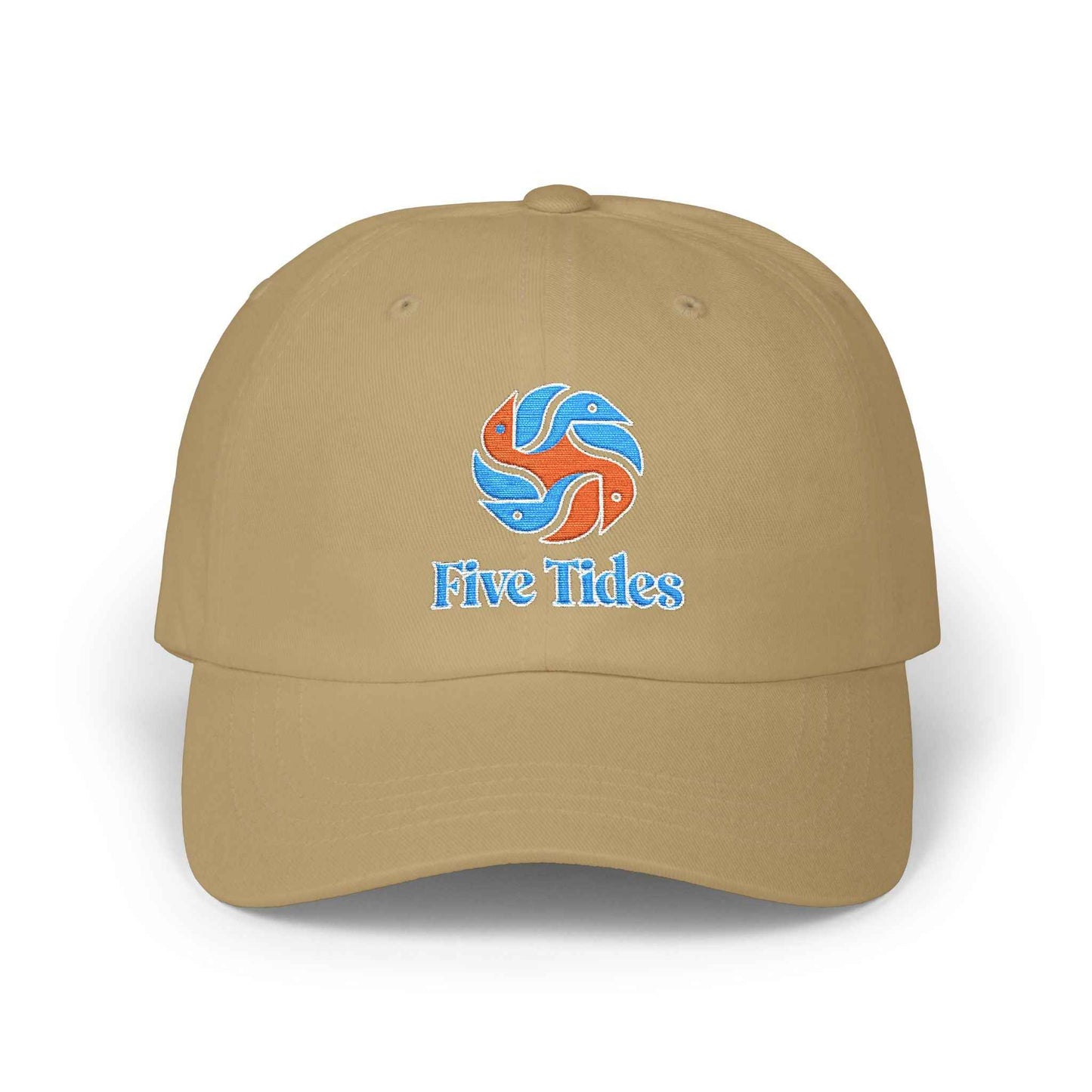 Embroidered Pelican Ocean Waves Dad Cap - Five Tides Baseball Hat
