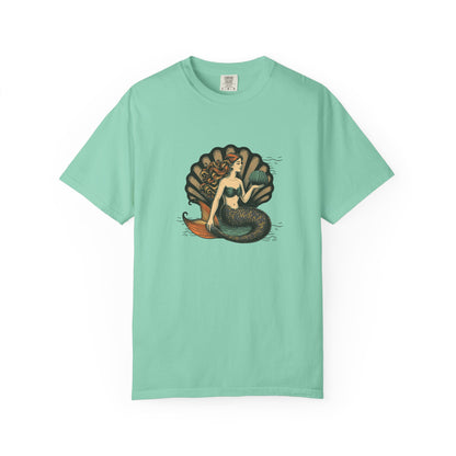 Mermaid T-Shirt, Summer Tee, Gift for Beach Lovers, Vintage Style, Unisex Casual Wear, Ocean Vibe Clothing, Eco-Friendly Fashion