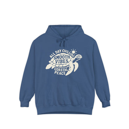 Coastal Peace Hoodie, All Day Chillin Sweatshirt, Unisex Casual Wear, Summer Beach Style, Gift for Relaxation Lovers