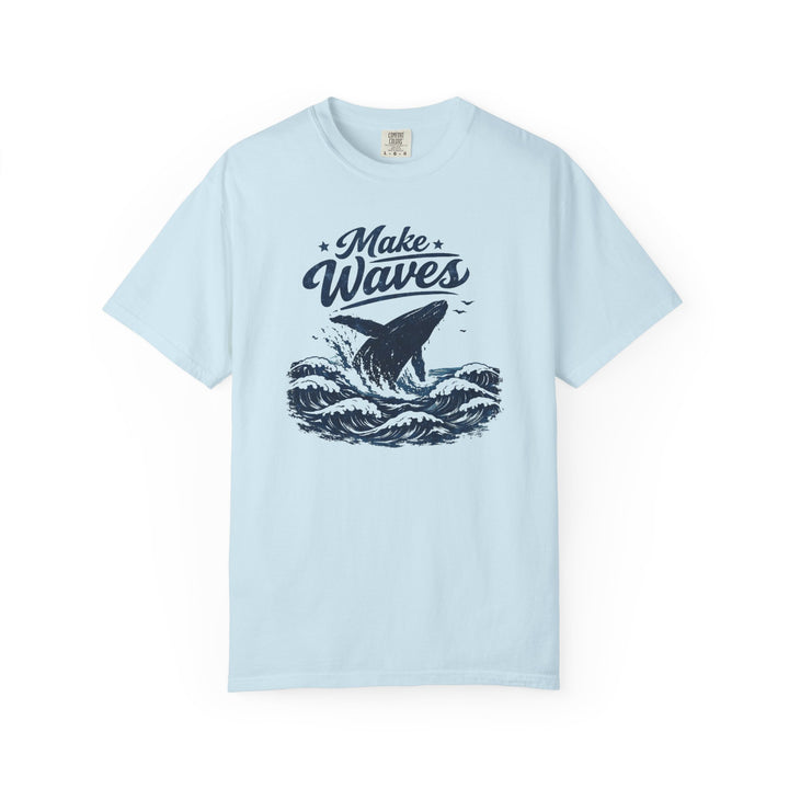 Make Waves Whale Tee | Garment-Dyed Vintage Sun-Faded Graphic