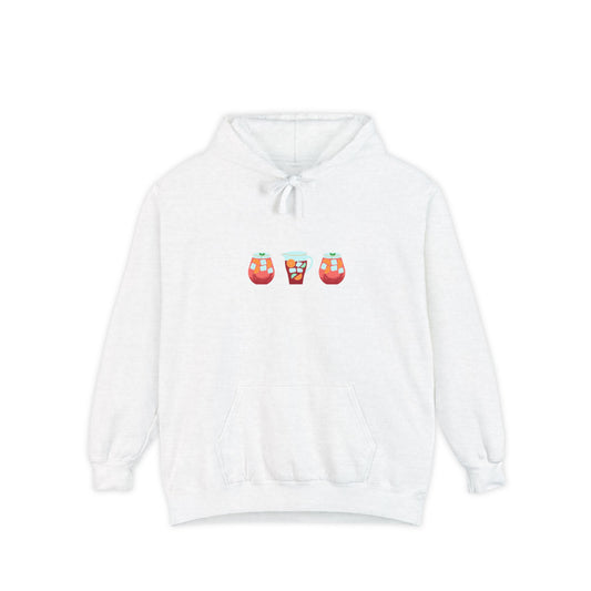 Sangria Vibes Hoodie - Chill Unisex Garment-Dyed Sweatshirt, Perfect for Parties, Festivals, Summer Celebrations, Drink Lovers, Cozy Apparel