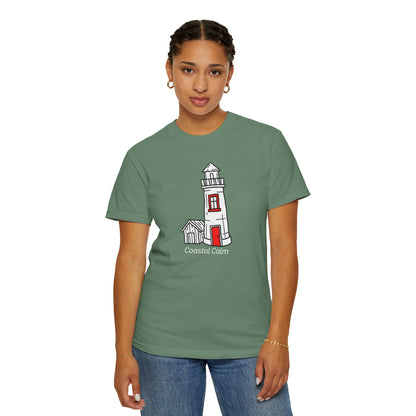 Lighthouse 'Coastal Calm' T-Shirt, Summer Beach Stye Unisex Cotton Tee