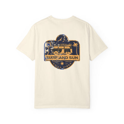 Surf and Sun Graphic T-Shirt, Chill Vibes Tee, Unisex Summer Apparel, Beach Lover Gift, Vacation Essentials