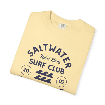 Saltwater Surf Club T-Shirt, Vintage Ocean Tee, Unisex Casual Wear, Summer Beach Shirt, Gift for Surfers, Cool Coastal Apparel