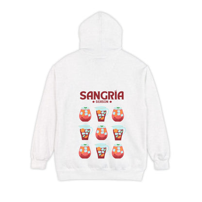 Sangria Vibes Hoodie - Chill Unisex Garment-Dyed Sweatshirt, Perfect for Parties, Festivals, Summer Celebrations, Drink Lovers, Cozy Apparel