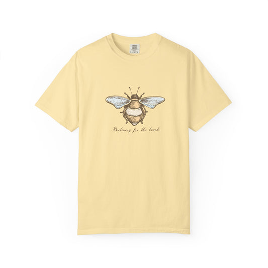 Bee Inspired Unisex Garment-Dyed T-Shirt | Nature Lover's Tee, Eco-Friendly Gift, Everyday Wear, Unique Bee Design, Spring/Summer Fashion
