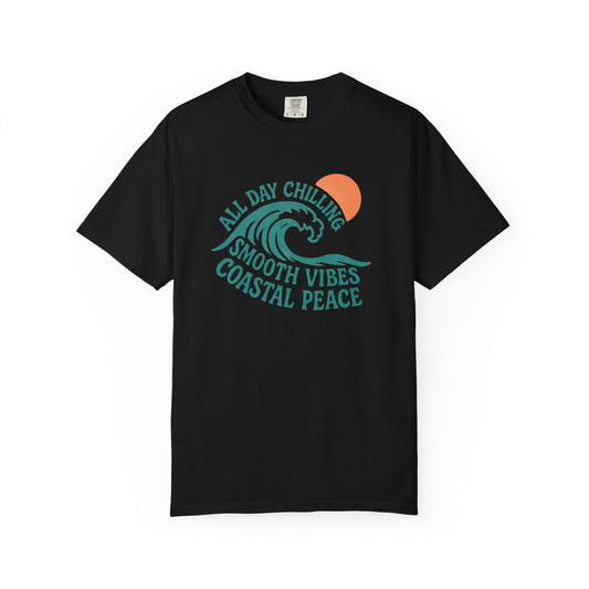 Coastal Vibes T-Shirt, All Day Chill Tee, Unisex Beach Shirt, Summer Fashion Top, Relaxed T-Shirt for Vacation