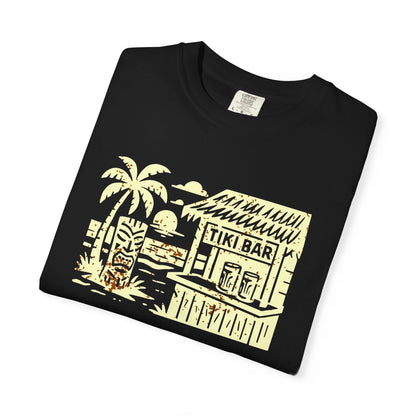 Tiki Bar T-Shirt, Vintage Beach Tee, Unisex Summer Wear, Vacation Gift, Tropical Apparel, Casual Style