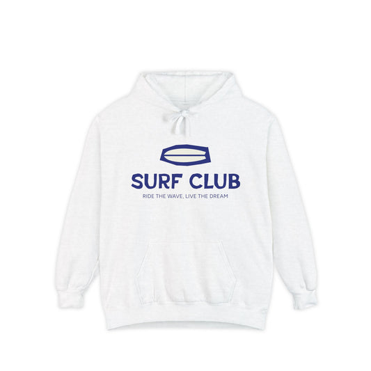 Surf Club Unisex Garment-Dyed Hoodie | Relaxed Fit, Beach Vibes, Casual Wear, Perfect Gift for Surfers, Summer Essential