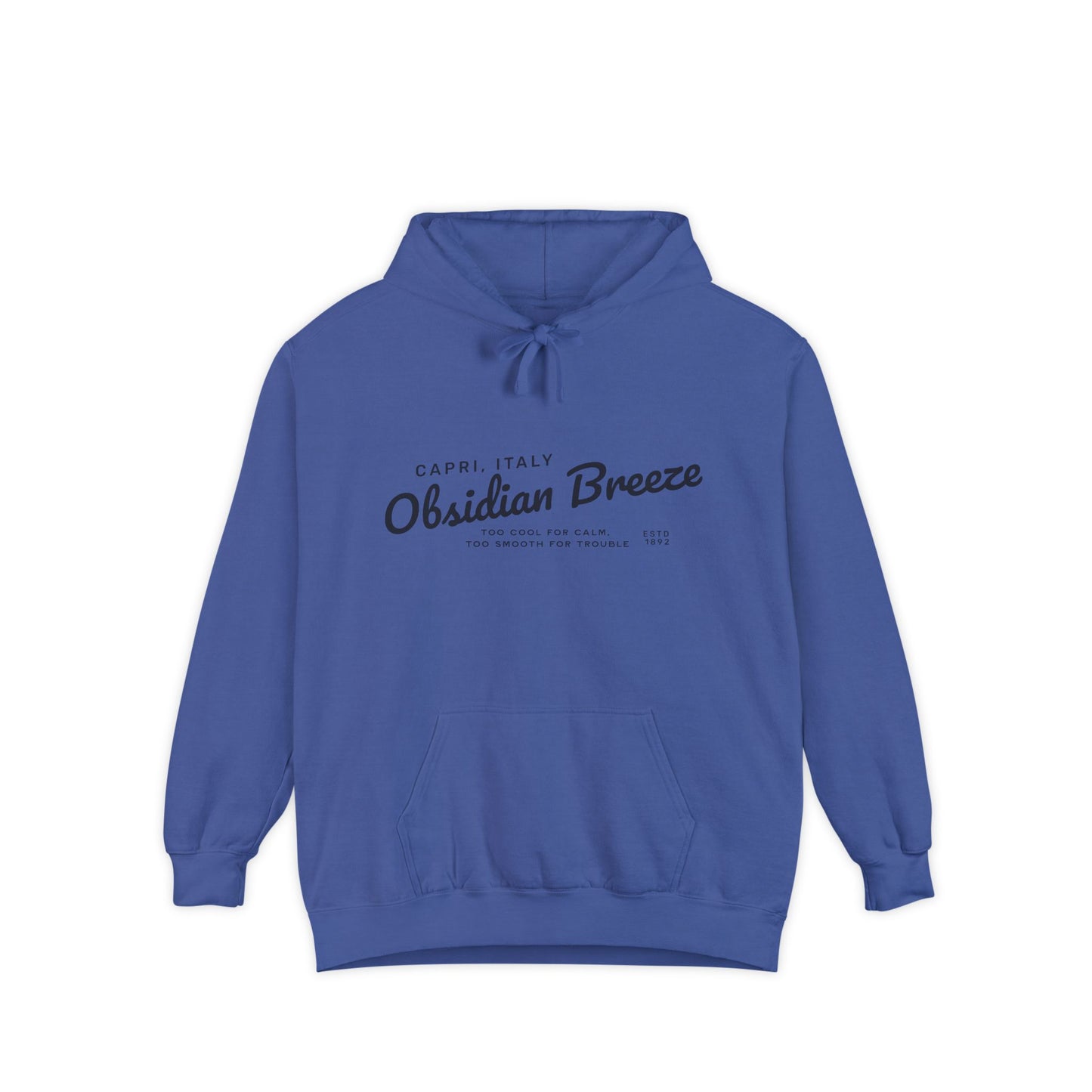 Obsidian Breeze Garment-Dyed Hoodie, Hoodie for Everyday Wear, Gift for Friends, Summer and Winter Essential