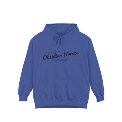 Obsidian Breeze Garment-Dyed Hoodie, Hoodie for Everyday Wear, Gift for Friends, Summer and Winter Essential