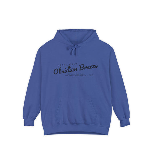 Obsidian Breeze Garment-Dyed Hoodie, Hoodie for Everyday Wear, Gift for Friends, Summer and Winter Essential