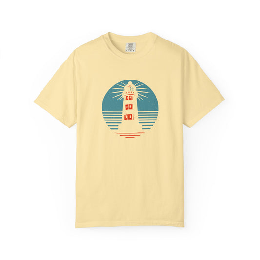 Nautical Lighthouse T-Shirt, Relaxed Fit, Unisex Casual Wear, Summer Style, Unique Gift for Beach Lovers, Adventure Attire