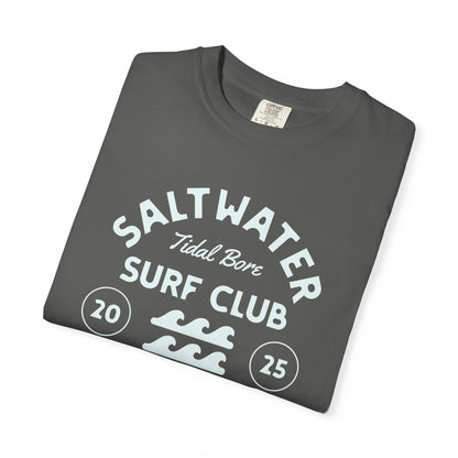 Surf Club Unisex T-Shirt, Eco-Friendly Tee, Beachwear, Casual Summer Apparel, Gift for Surfers, Coastal Vibe