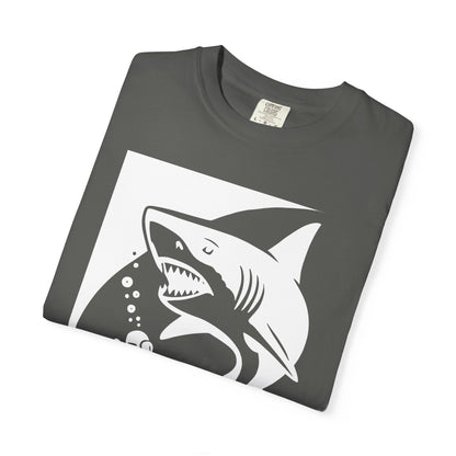 Garment-Dyed Shark T-Shirt - Comfy Everyday Tee for Casual Style, Gift, Vacation, Relaxed Fit, Layering Essential