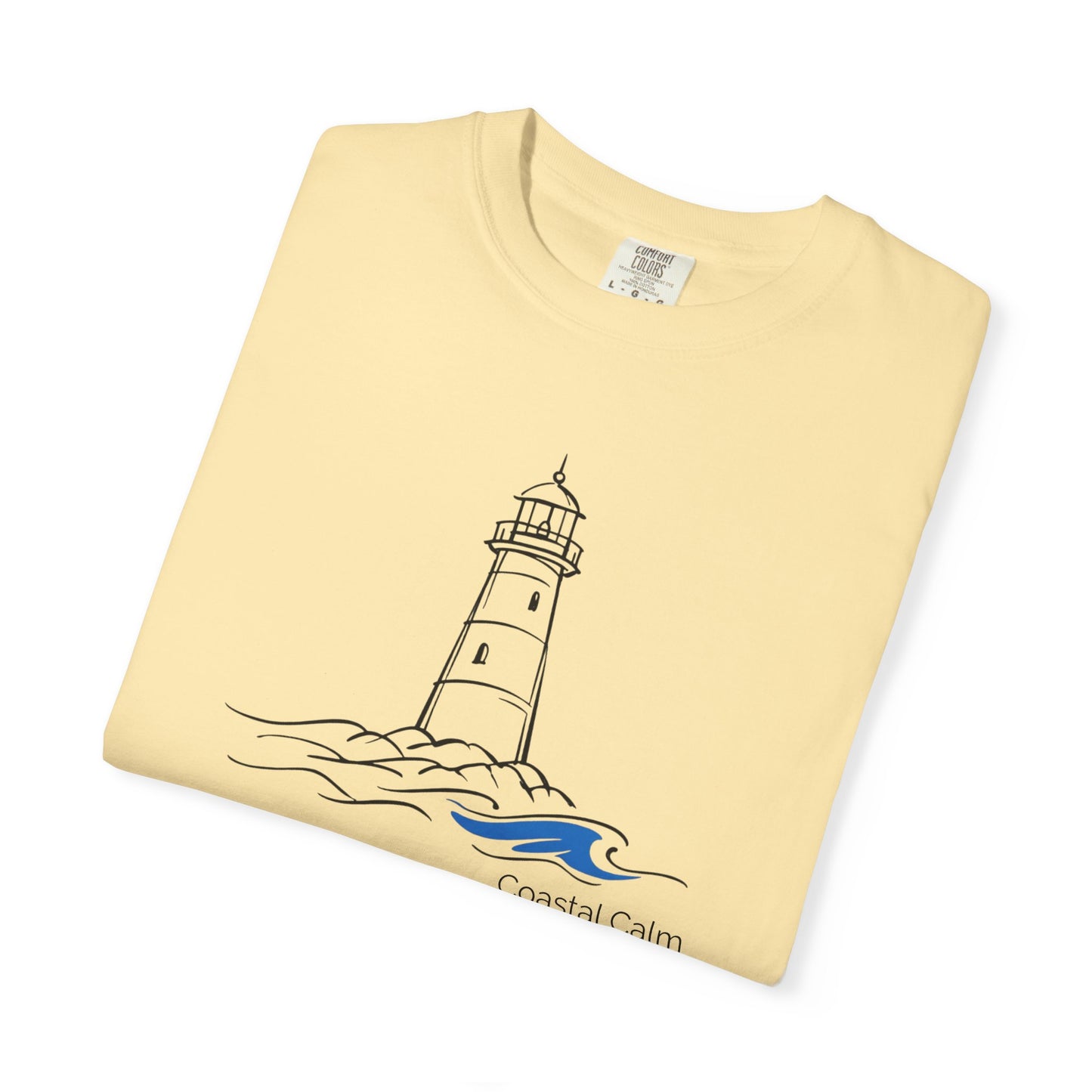 Coastal Calm Lighthouse Blue Sea Graphic T-Shirt, Summer Fashion Unisex Tee