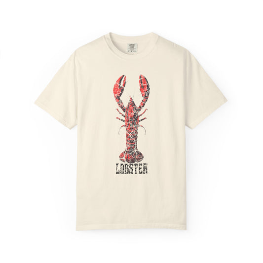 Big Red Lobster Graphic T-Shirt, 100% Ring-Spun Garment-Dyed Cotton