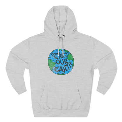 Earth Day Fleece Hoodie, Eco-Friendly Sweatshirt, Sustainable Fashion, Protect Our Earth, Gift for Nature Lovers