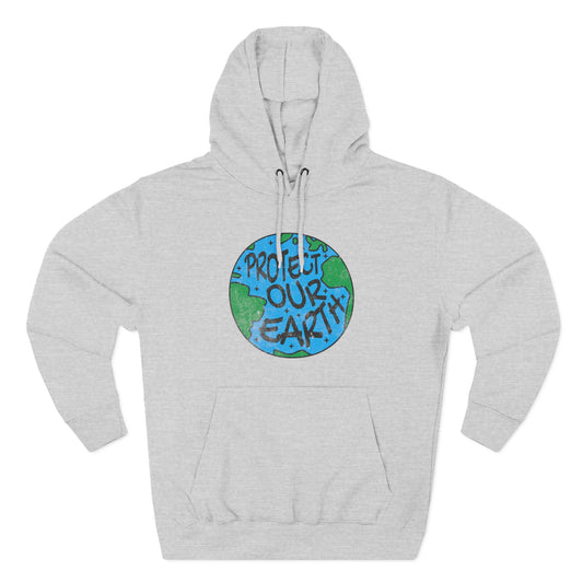 Earth Day Fleece Hoodie, Eco-Friendly Sweatshirt, Sustainable Fashion, Protect Our Earth, Gift for Nature Lovers