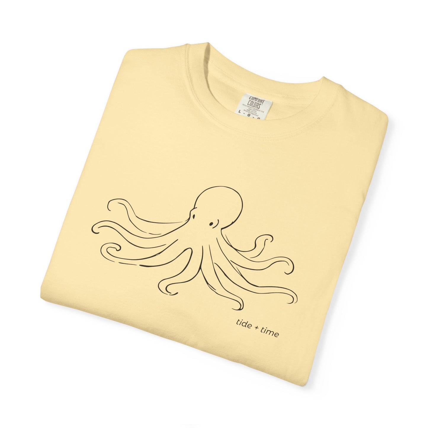 Octopus Line Art T‑Shirt - Minimal Marine Summer Graphic Tee