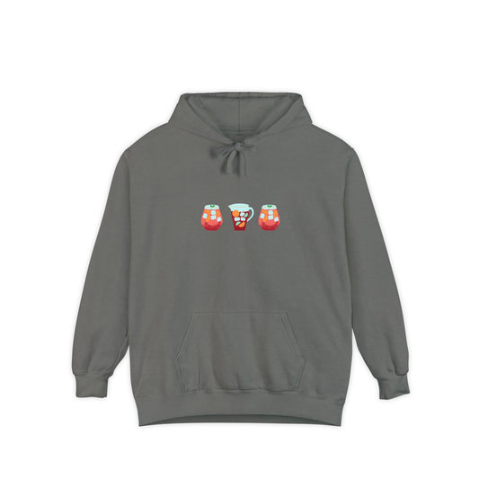 Sangria Vibes Hoodie - Chill Unisex Garment-Dyed Sweatshirt, Perfect for Parties, Festivals, Summer Celebrations, Drink Lovers, Cozy Apparel