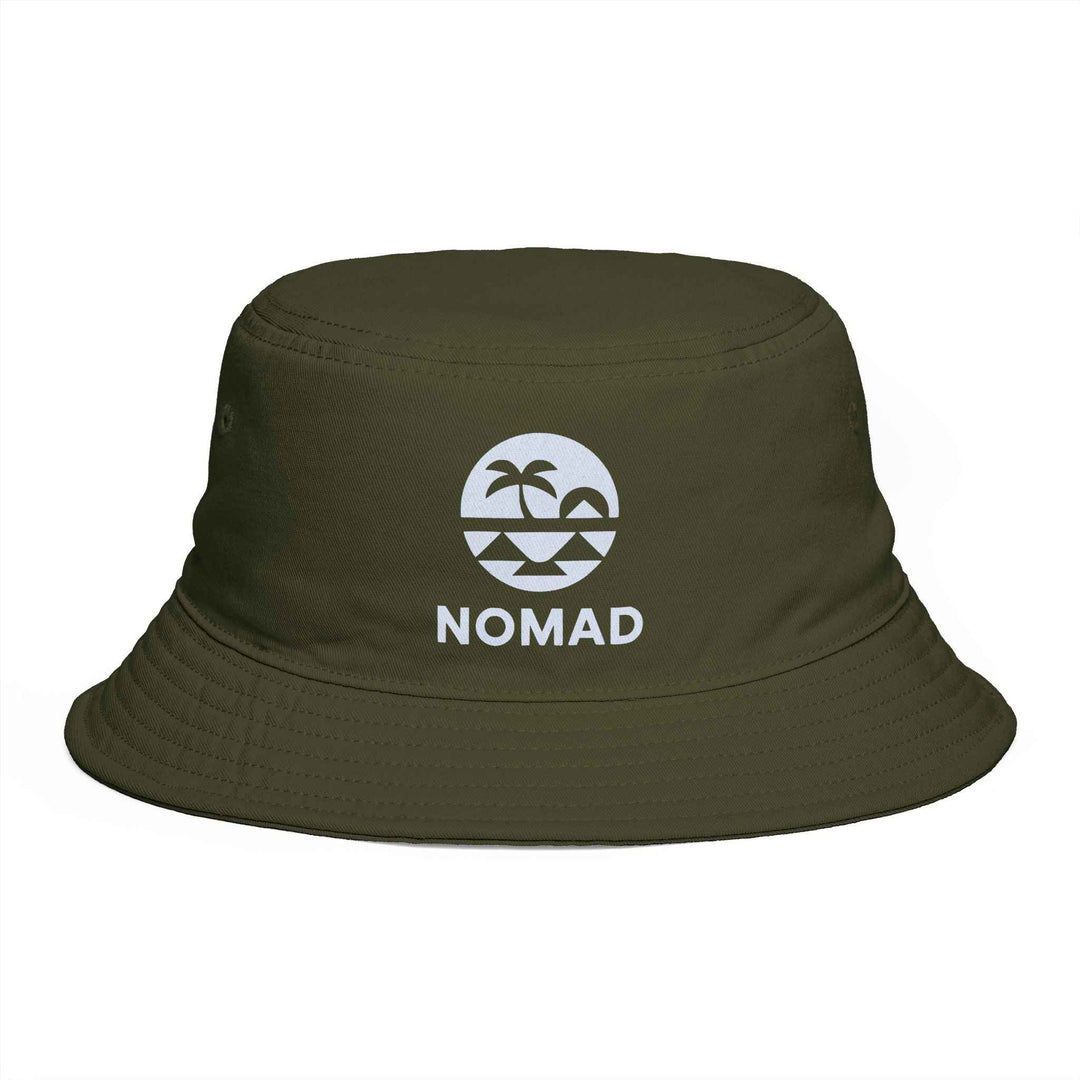 Nomad Bucket Hat — Travel Tropical Palm Embroidered Sun Hat