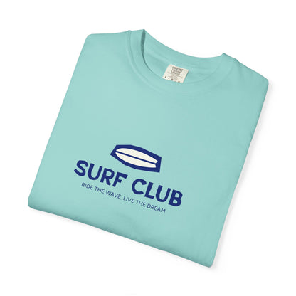 Surf Club Unisex Garment-Dyed T-shirt | Casual Beachwear, Summer Apparel, Surfing Gift, Vacation Outfit, Relaxed Fit