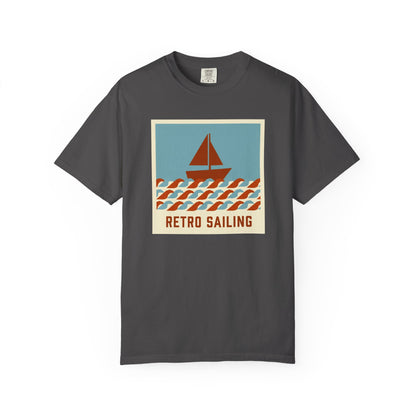 Retro Sailing Club Graphic T-Shirt - Vintage Vibe Sailboat Graphic Tee