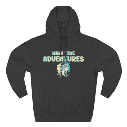 High Tide Adventures Hoodie | Cozy Fleece | Ocean Theme | Perfect for Beach Lovers | Unisex Gift for Adventurers