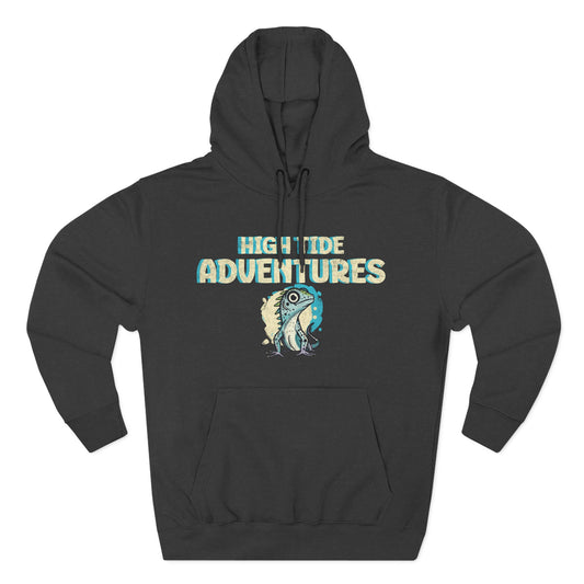 High Tide Adventures Hoodie | Cozy Fleece | Ocean Theme | Perfect for Beach Lovers | Unisex Gift for Adventurers