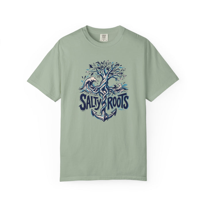 Salty Roots Anchor Tree T-Shirt - Garment-dyed Cotton