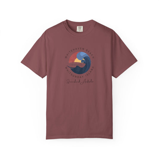 Beach Vibes Garment-Dyed T-shirt, Boho Tee, Unisex Beachwear, Summer Fashion, Gift for Ocean Lovers