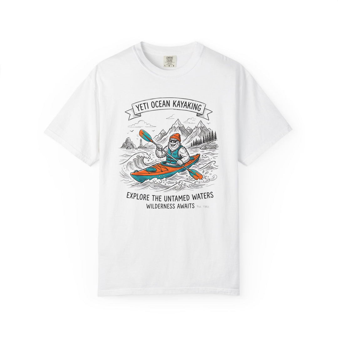 Yeti Ocean Kayaking Tee | Garment-Dyed Outdoor Adventure Graphic