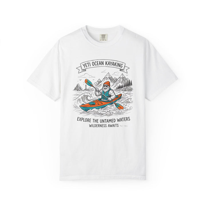 Yeti Ocean Kayaking Tee | Garment-Dyed Outdoor Adventure Graphic