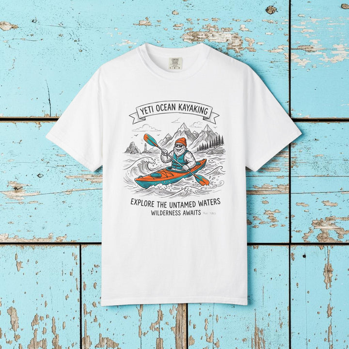 Yeti Ocean Kayaking Tee | Garment-Dyed Outdoor Adventure Graphic
