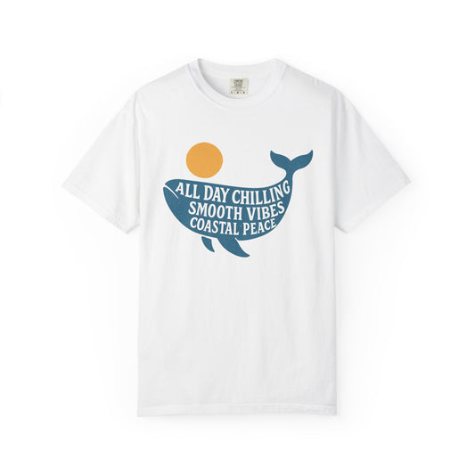 Coastal Vibes T-Shirt, All Day Chilling Tee, Unisex Beach Shirt, Summer Graphic Tee, Relaxed Fit T-Shirt