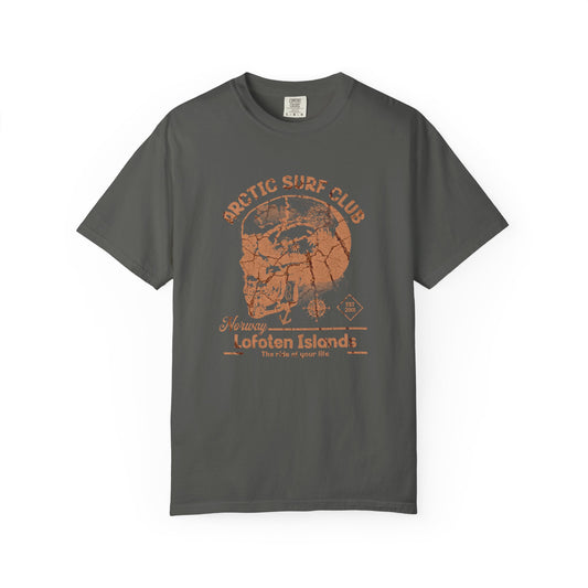 Arctic Surf Club Graphic Tee, Unisex Garment-Dyed T-shirt, Casual Summer Wear, Beach Vacation Shirt, Gift for Surf Lovers
