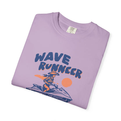 Wave Runner Unisex Garment-Dyed T-Shirt | Beach Vibes, Summer Apparel, Casual Wear, Gift for Him, Adventure Enthusiast
