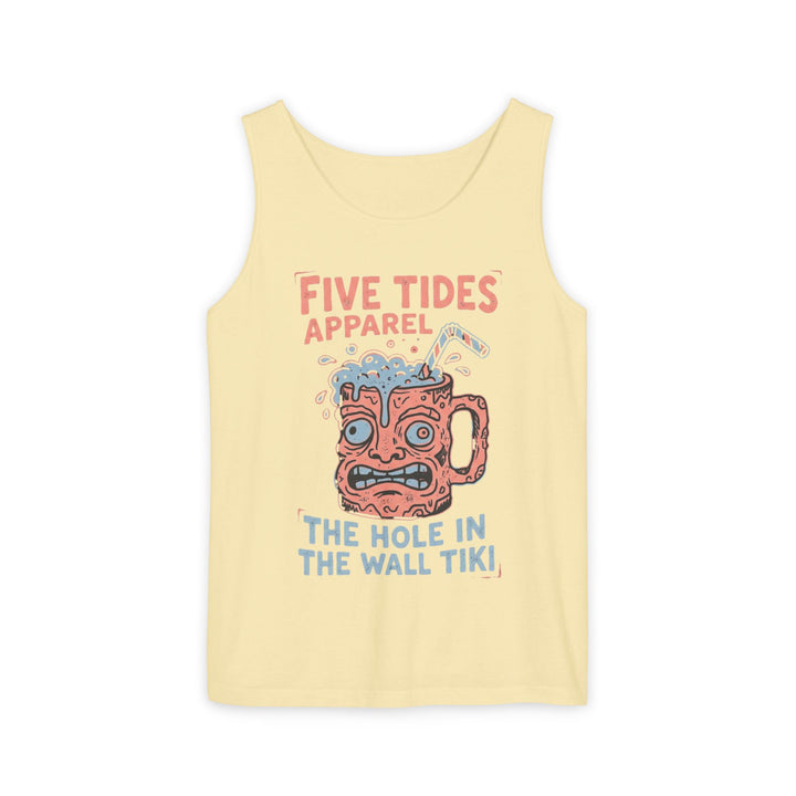 Hole in the Wall Tiki Tank | Garment-Dyed Vintage Tiki Graphic Tank Top