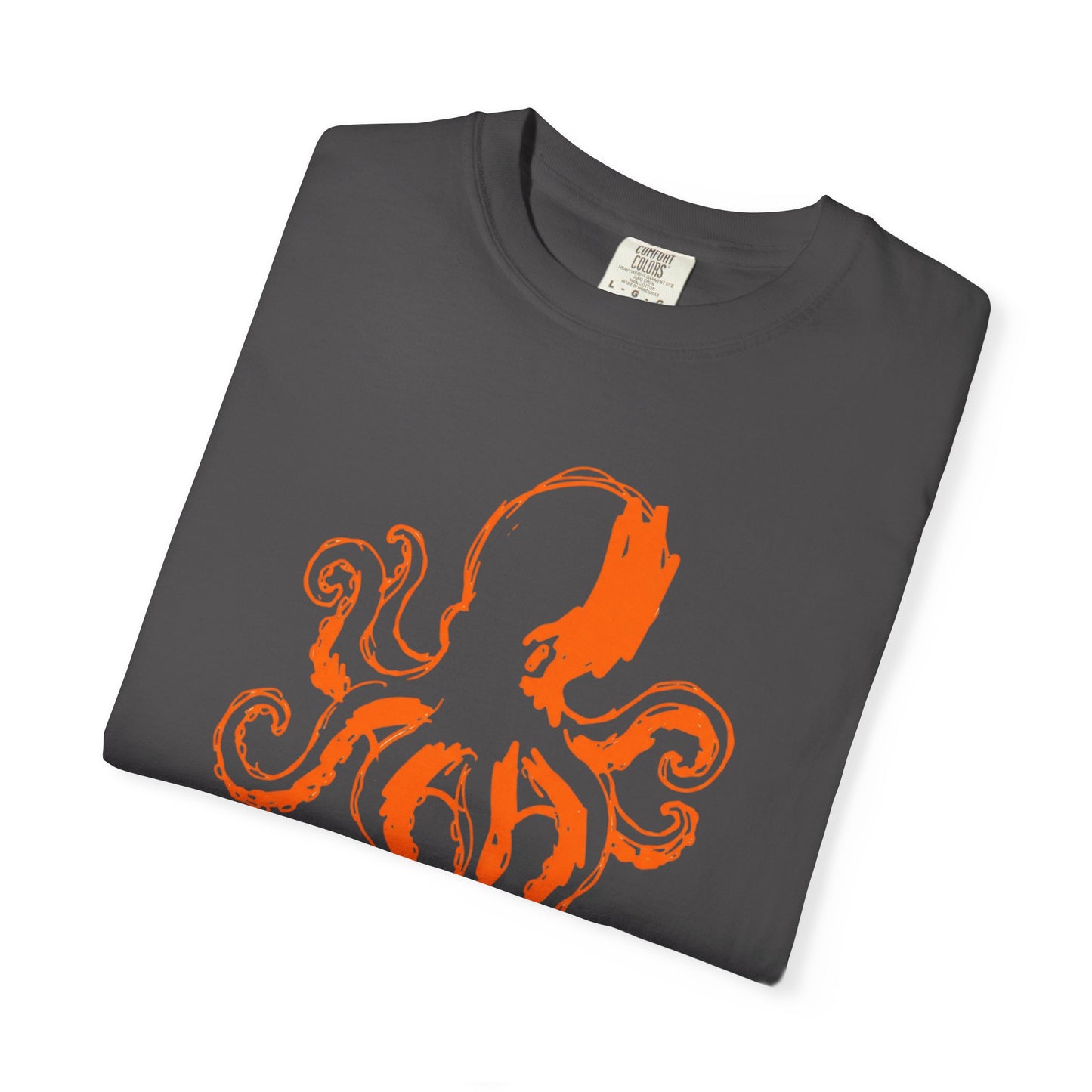 Octopus Graphic Graphic Stenciled T-Shirt - Vintage Sea Creature Tee