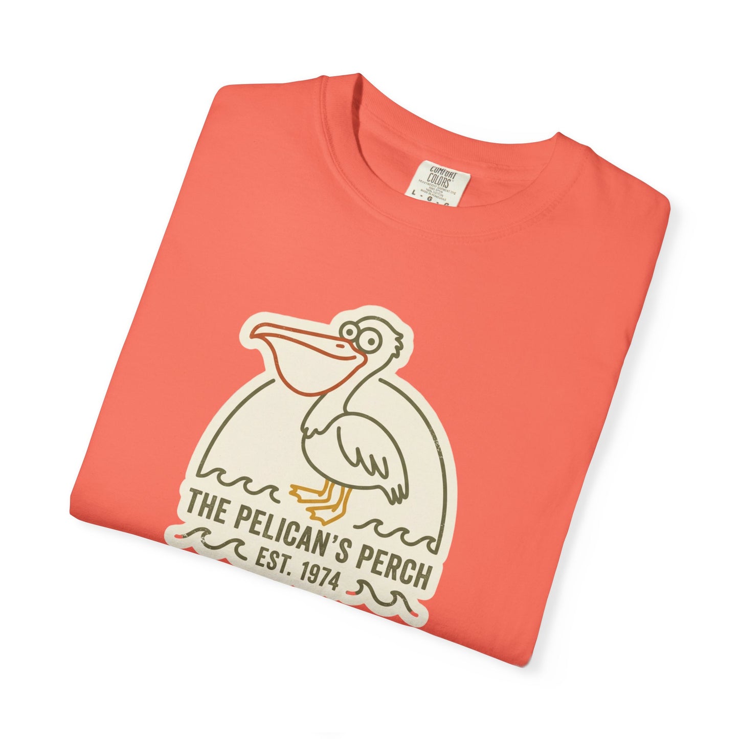 The Pelican's Perch Graphic T-Shirt - Vintage Beach Pelican Tee