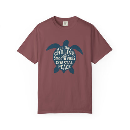 Chill Coastal Vibes T-shirt, Unisex Beach Tee, Summer Casual Wear, Gift for Ocean Lovers, Relaxed Weekend Shirt
