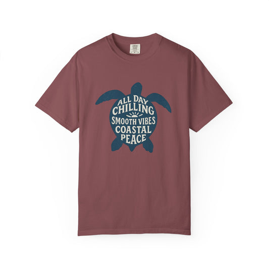 Chill Coastal Vibes T-shirt, Unisex Beach Tee, Summer Casual Wear, Gift for Ocean Lovers, Relaxed Weekend Shirt