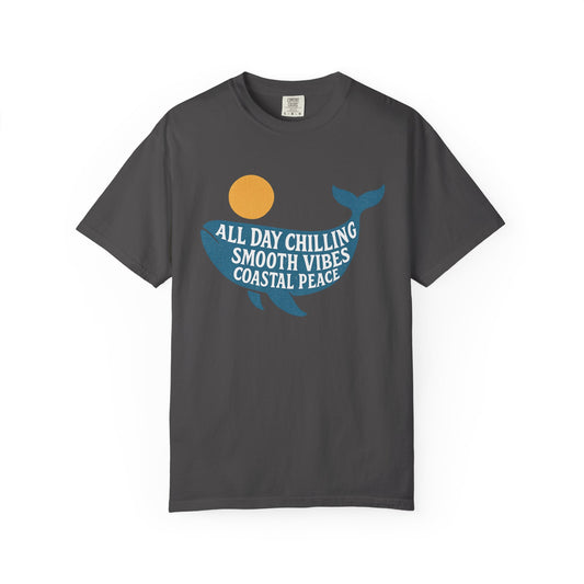 Coastal Vibes T-Shirt, All Day Chilling Tee, Unisex Beach Shirt, Summer Graphic Tee, Relaxed Fit T-Shirt