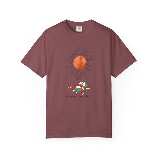 Summer Vibes T-shirt, 100% Ring-Spun Garment-Dyed Cotton