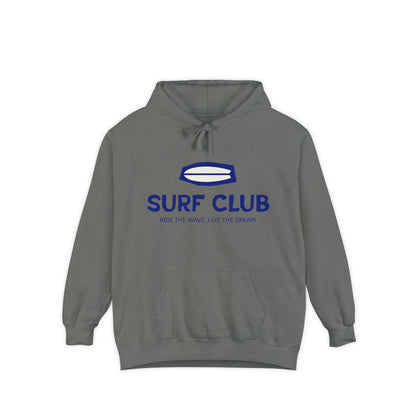 Surf Club Unisex Garment-Dyed Hoodie | Relaxed Fit, Beach Vibes, Casual Wear, Perfect Gift for Surfers, Summer Essential