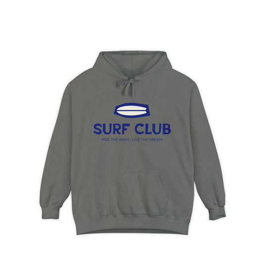 Surf Club Unisex Garment-Dyed Hoodie | Relaxed Fit, Beach Vibes, Casual Wear, Perfect Gift for Surfers, Summer Essential