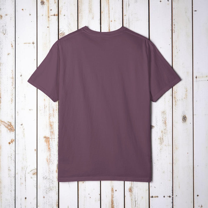 Purple t-shirt on a white background