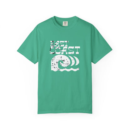 East Coast Vibes T-Shirt - Unisex Garment-Dyed Tee, Beachwear, Summer Casual, Travel Top, Retro Ocean Shirt